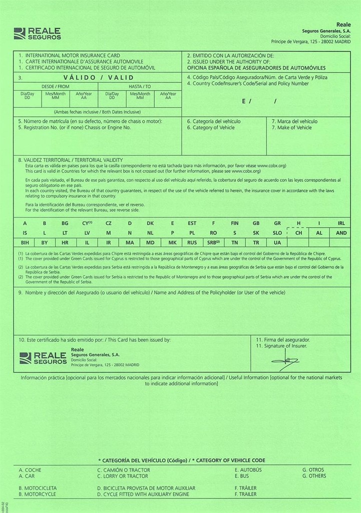 ¿Qué es la carta verde?